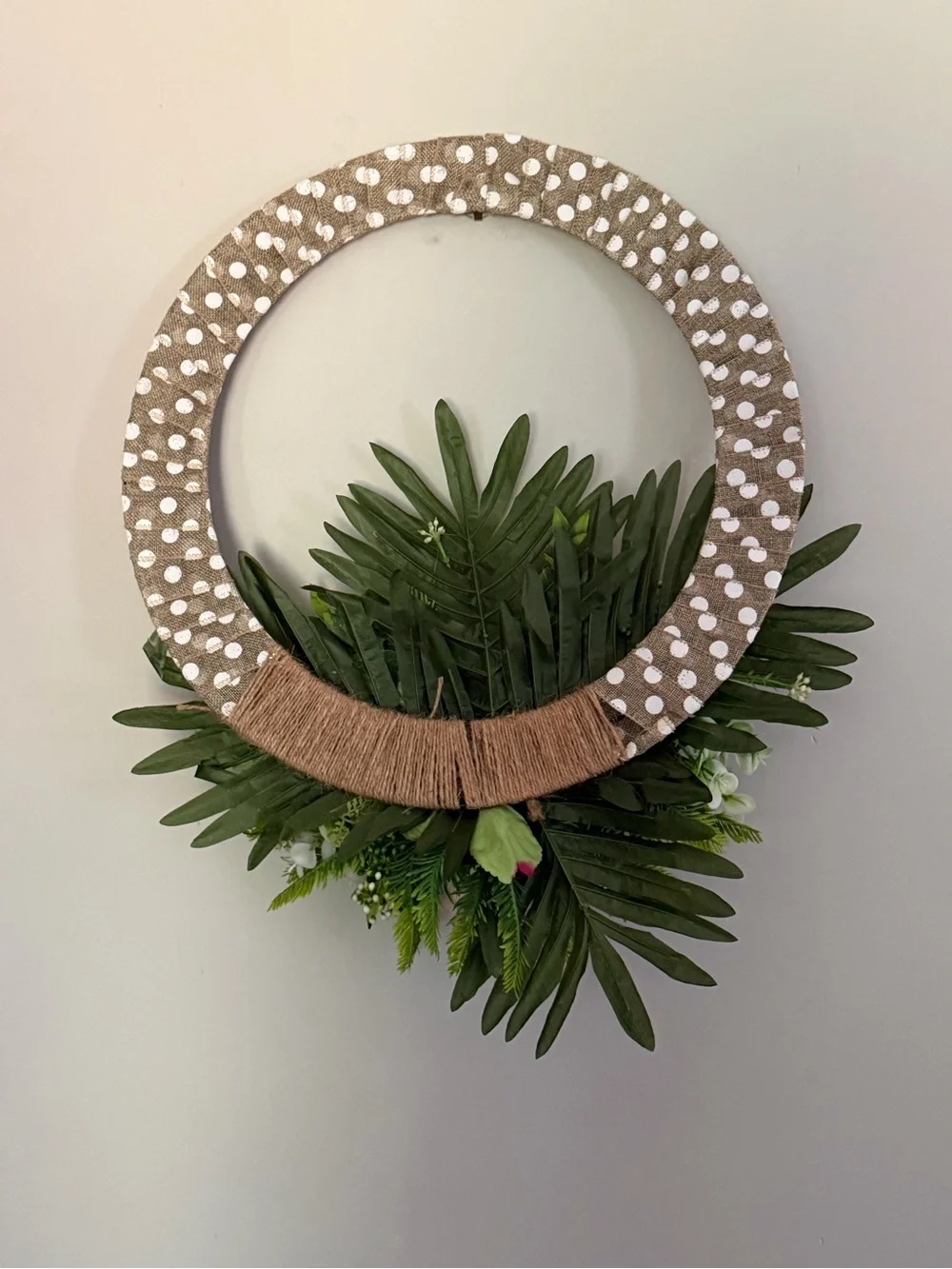 Large Wreath | Blush Pink Peony w/Green Foliage